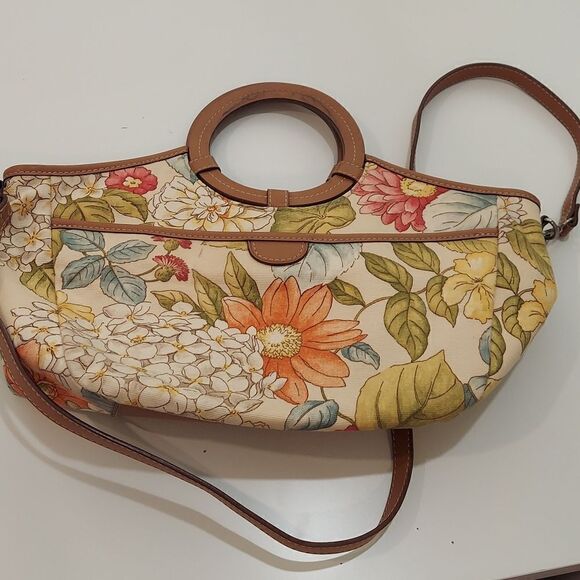 Fossil Floral Canvas Crossbody Purse - Picture 2 of 11